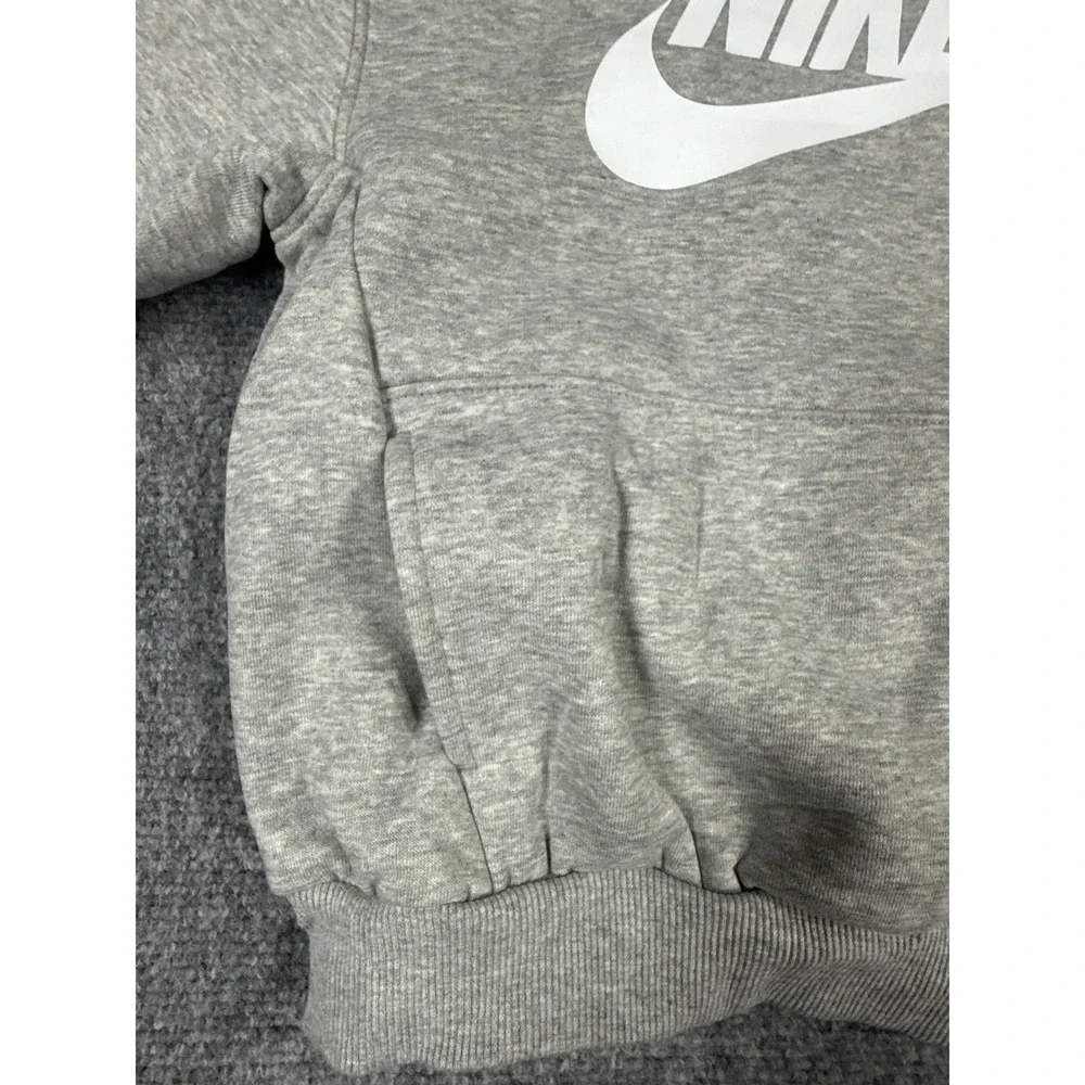 Nike Boy's Size 7 Large Heather Gray Futura Logo Fleece Hoodie NWT